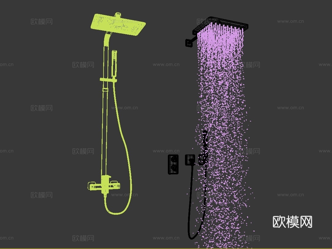 淋浴 花洒 喷头 淋浴花洒 卫浴五金3d模型