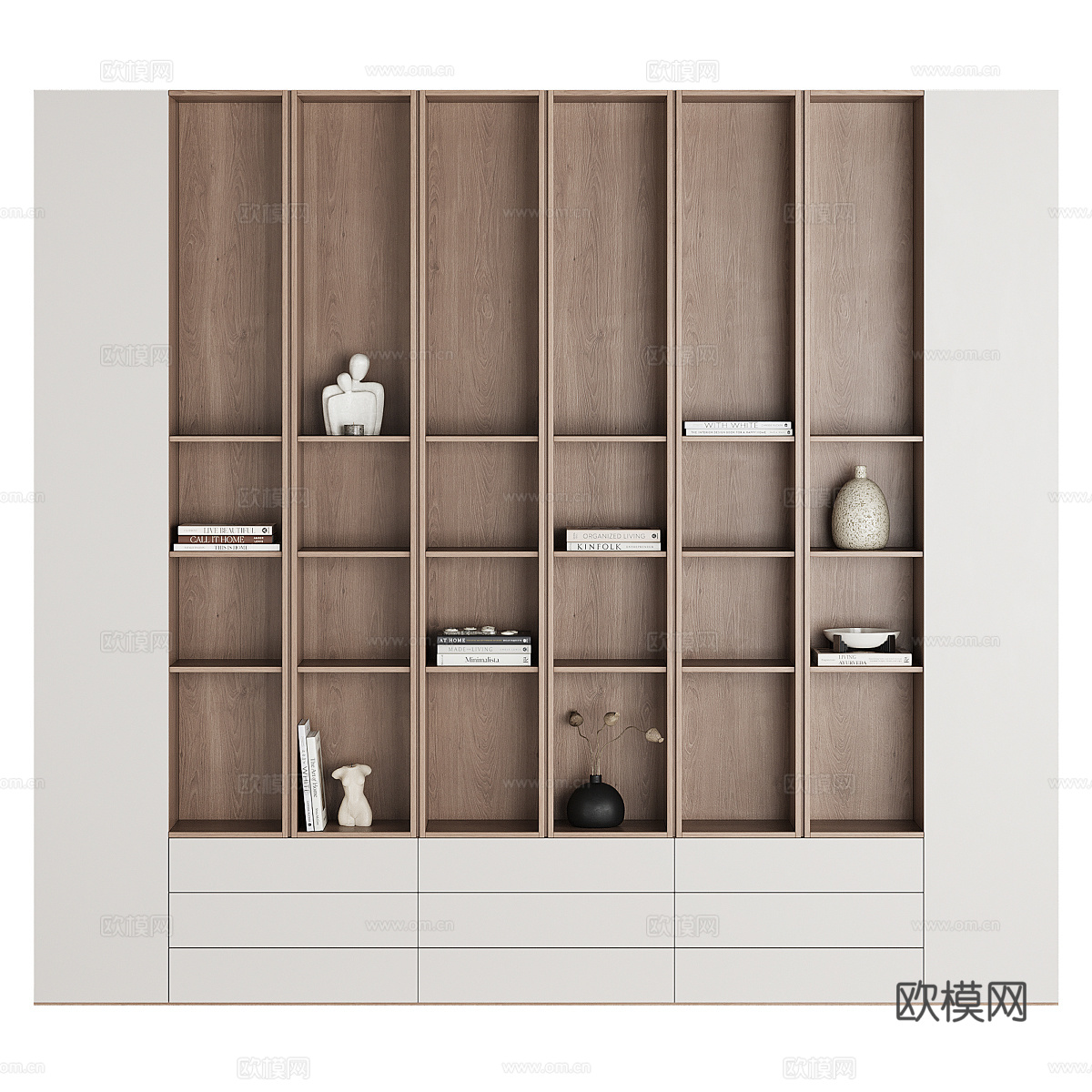 新中式装饰柜3d模型