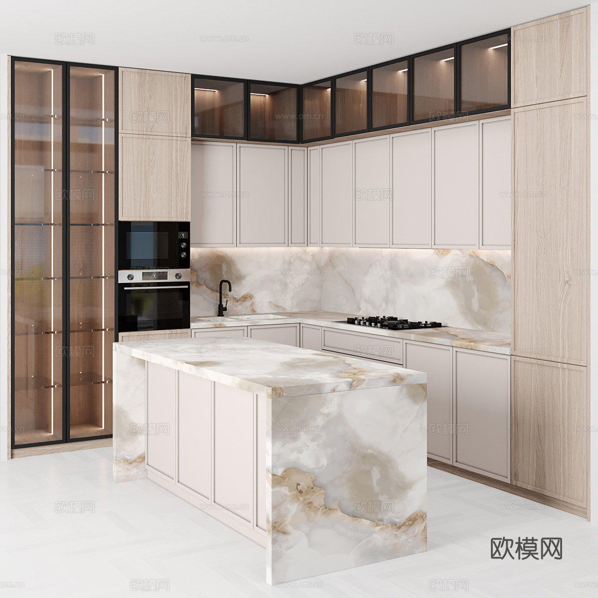 现代意式橱柜3d模型