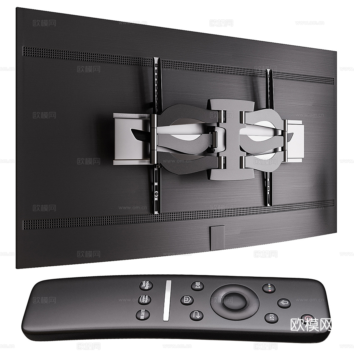 三星 RU7400 壁挂电视3d模型