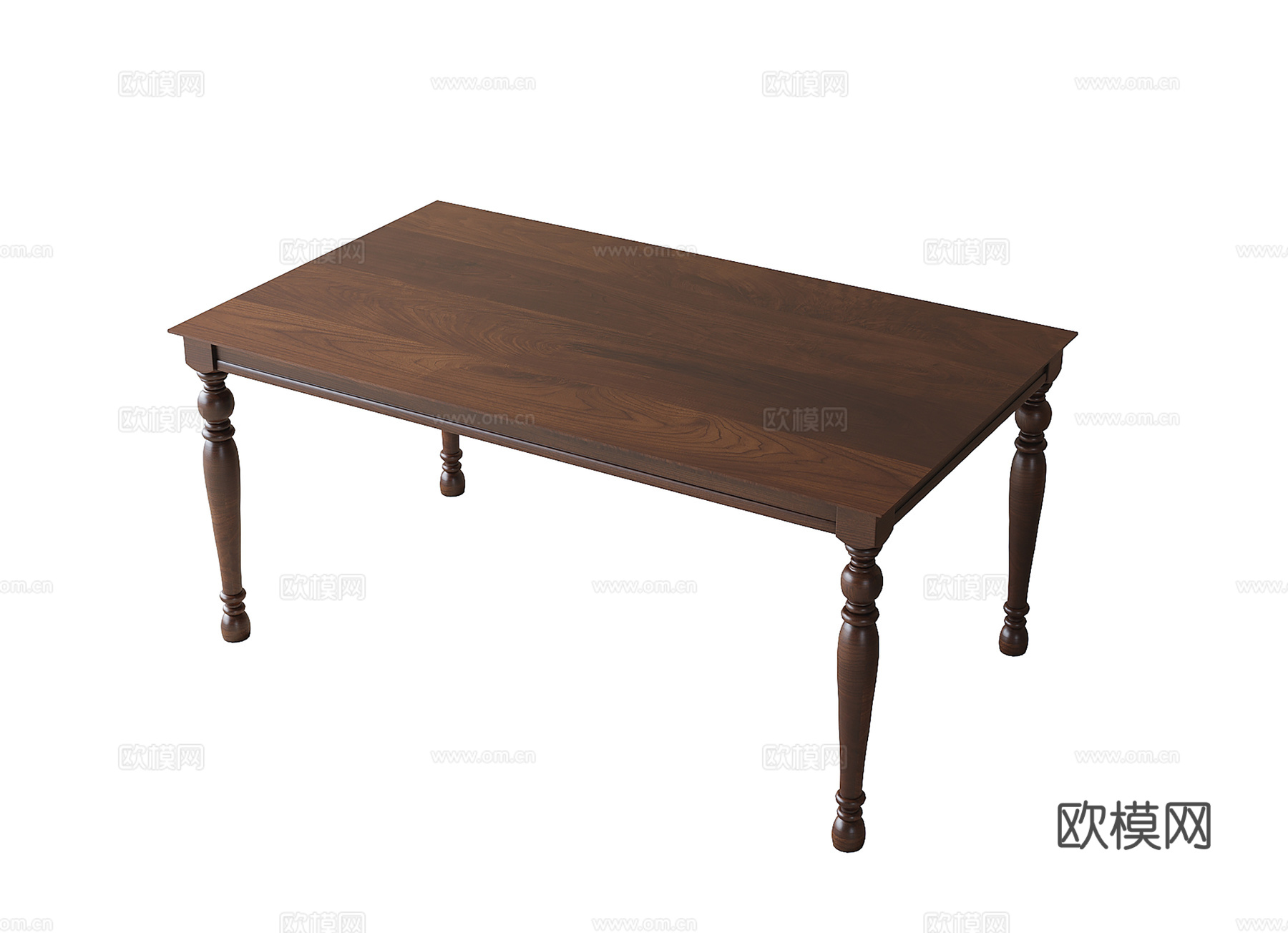 法式餐桌su模型下载（渲染图1）