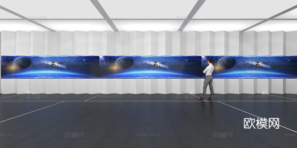 文化墙 企业文化墙 展示墙 教室 展厅 校园文化 走廊3d模型下载