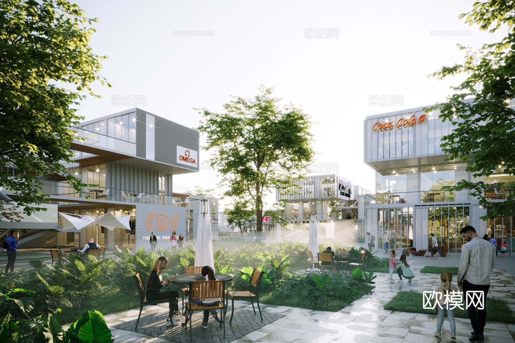 商业街产业园3d模型