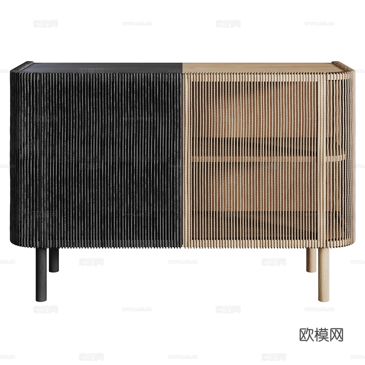 新中式侘寂 Bolia Cord 餐边柜3d模型