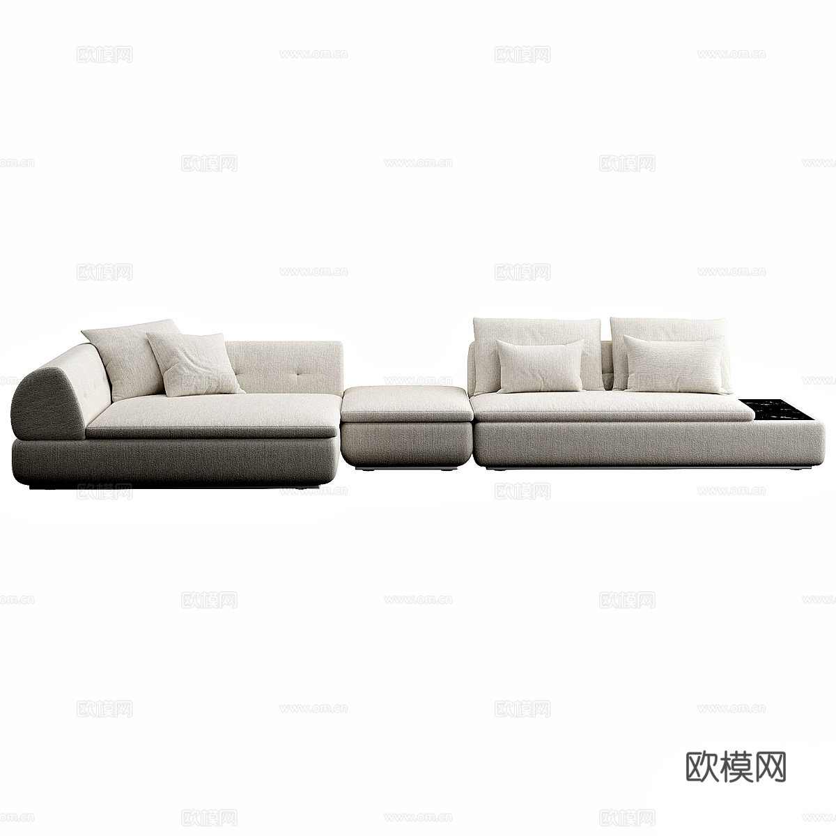 现代意式轻奢 Minotti 组合沙发3d模型