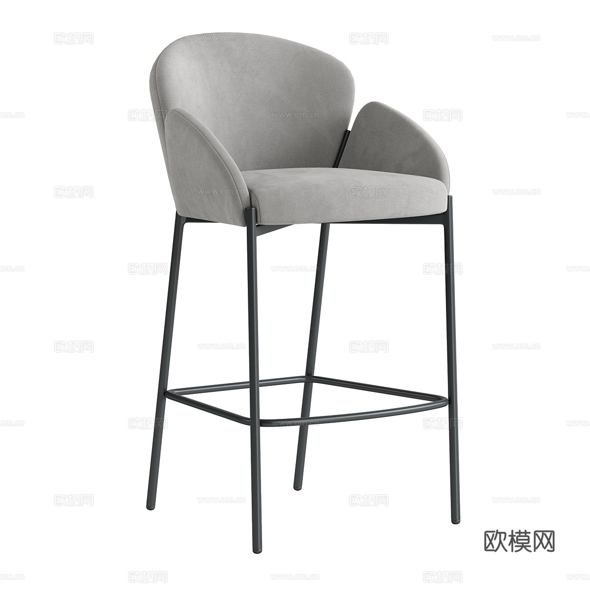 现代意式 Melia 吧椅3d模型下载（渲染图3）