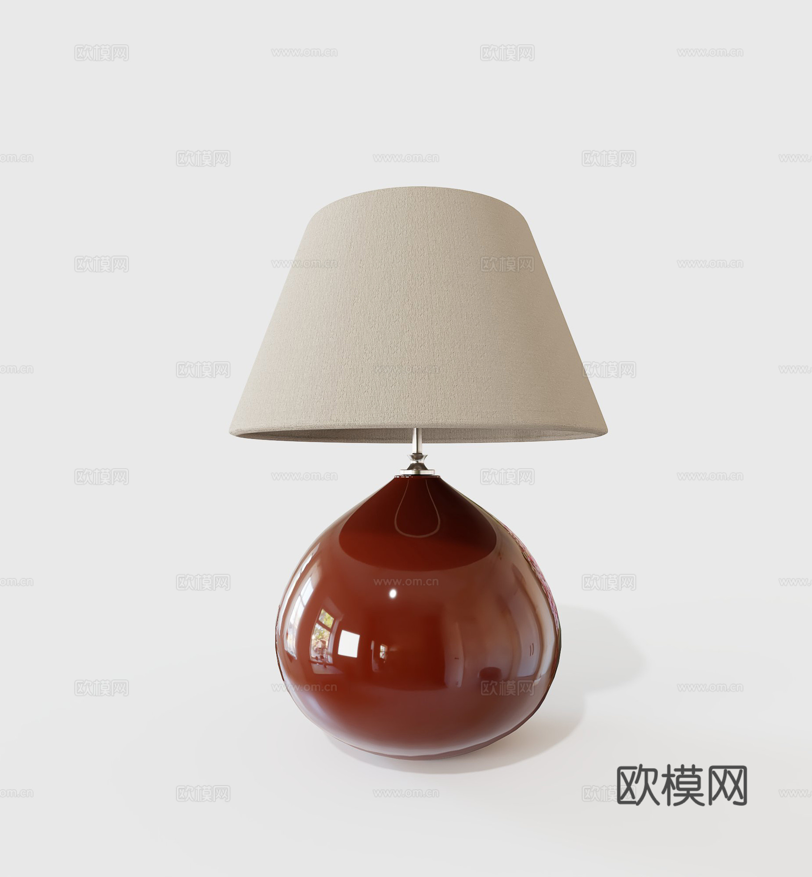 现代栗子台灯  床头灯 小夜灯su模型