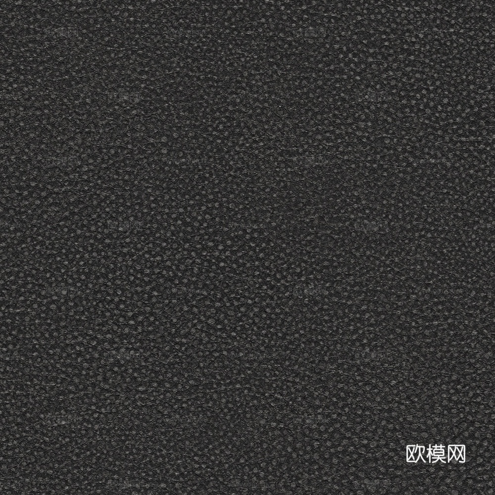 黑色粗纹皮革