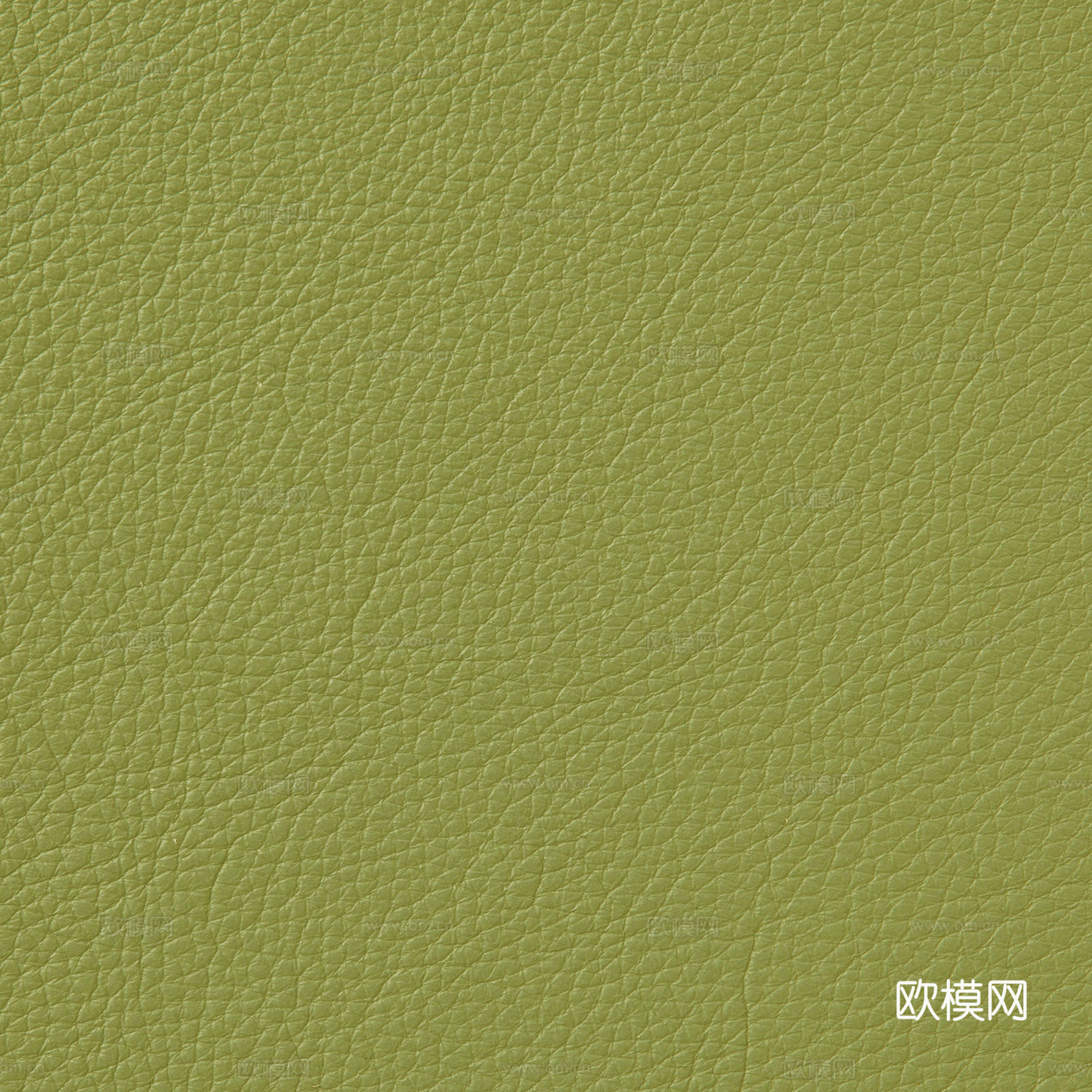 绿色粗纹皮革