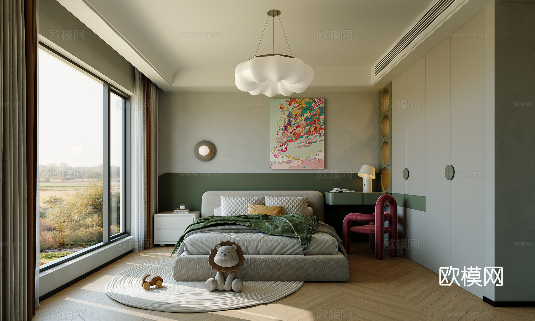 儿童房免费3d模型下载