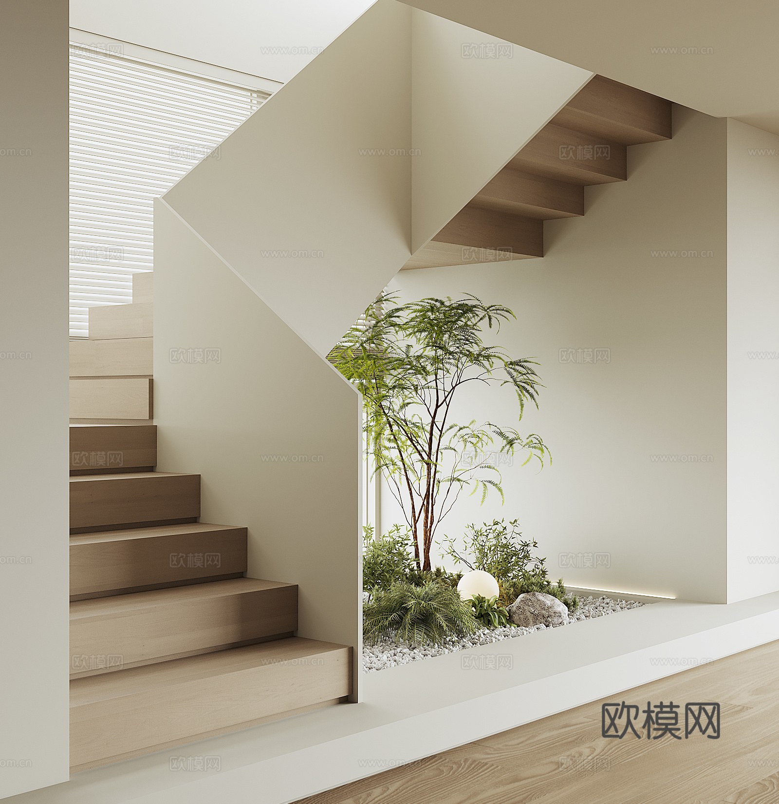 现代家居楼梯3d模型下载