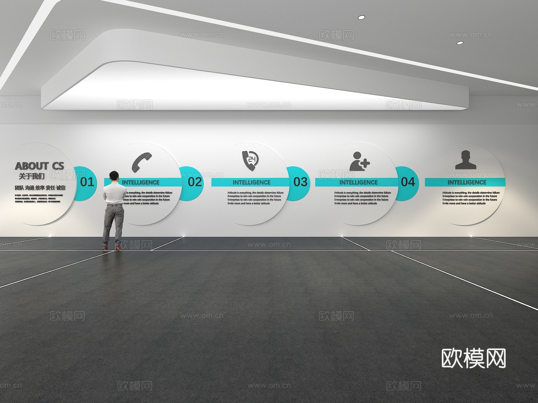 文化墙 企业文化墙 展示墙 教室 展厅 校园文化 走廊3d模型下载