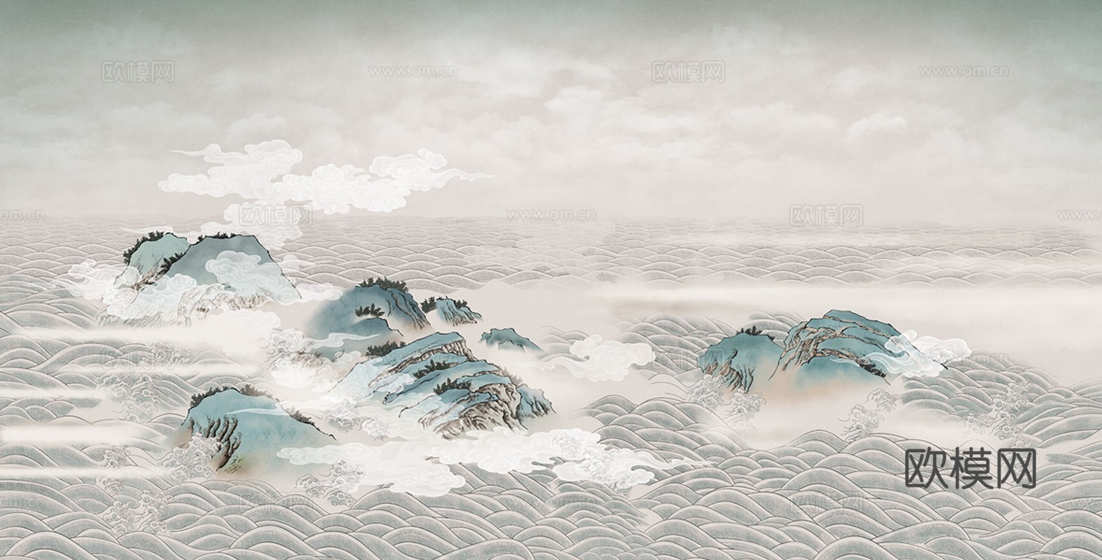 新中式山水装饰画