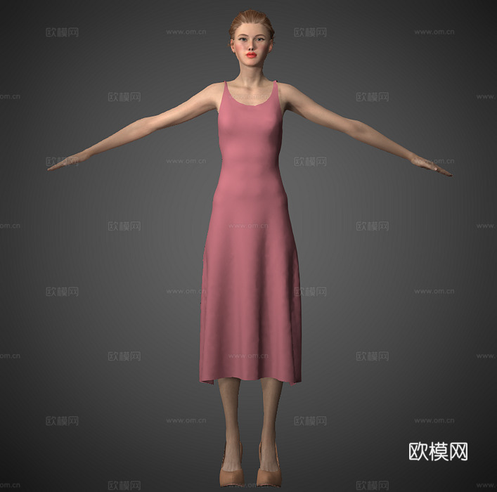 现代 女人 美女3d模型