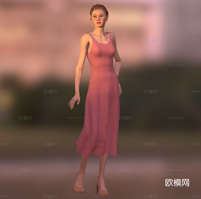 现代 女人 美女3d模型