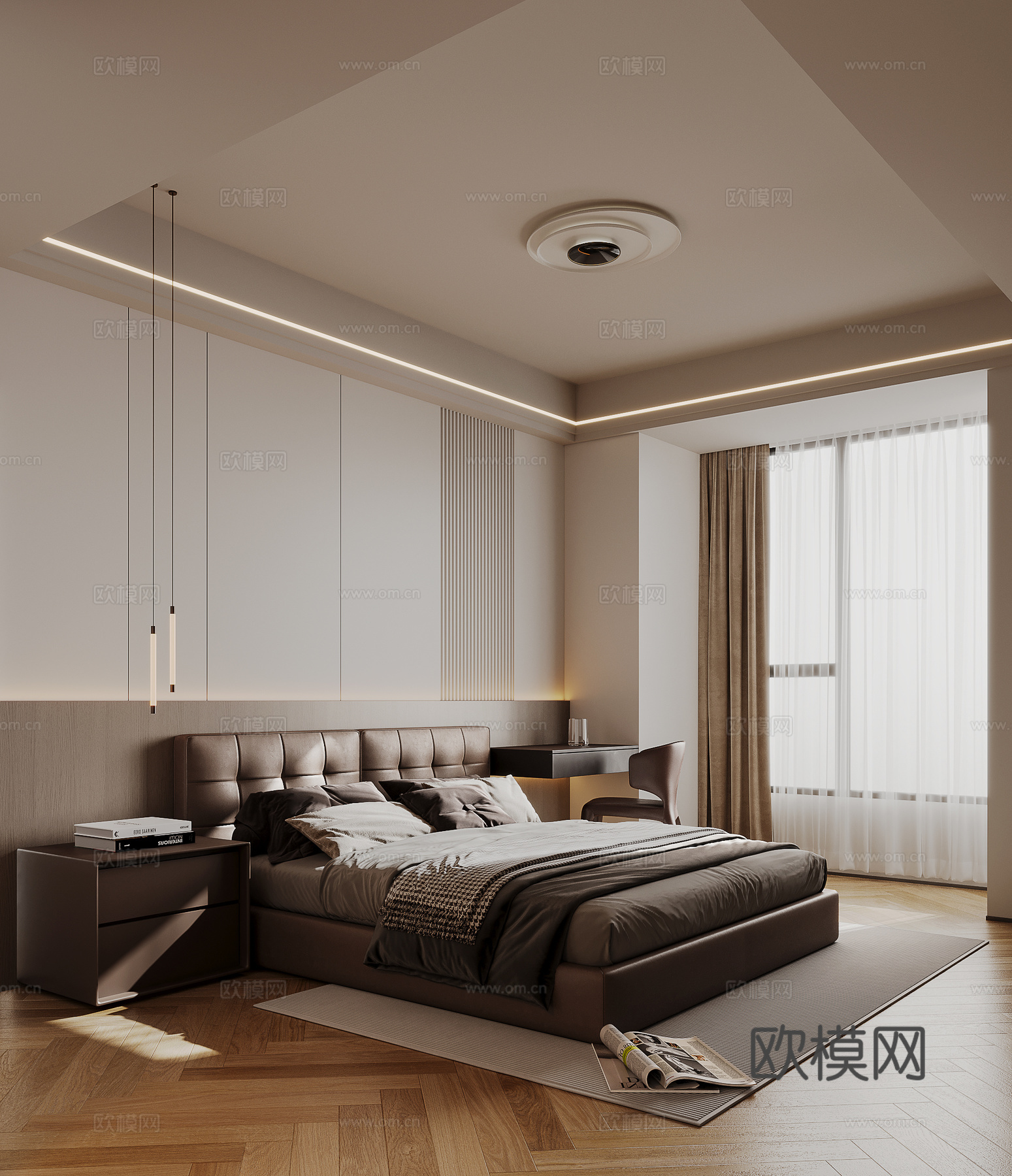 主卧su模型下载（渲染图1）