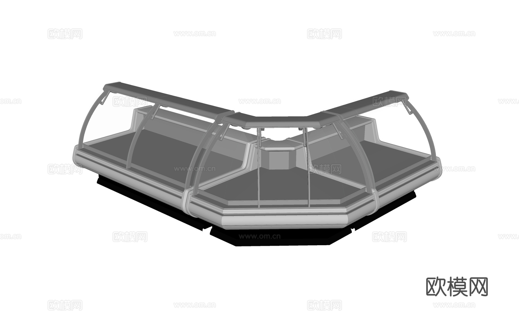 冰柜保险柜蛋糕柜  冷藏柜  饮料柜su模型下载（渲染图2）