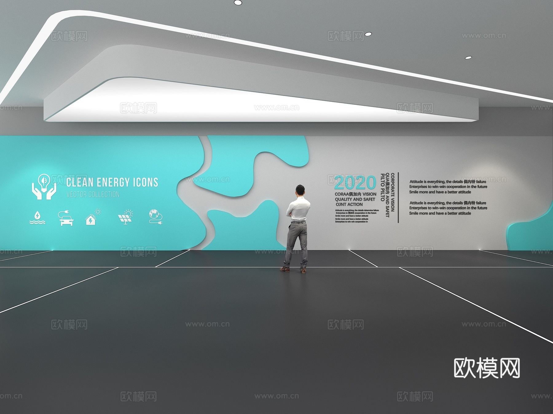 文化墙 企业文化墙 教育 主题墙 展厅 校园文化 走廊3d模型