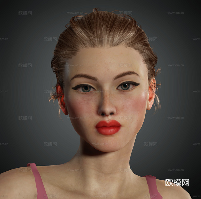 现代 女人 美女3d模型