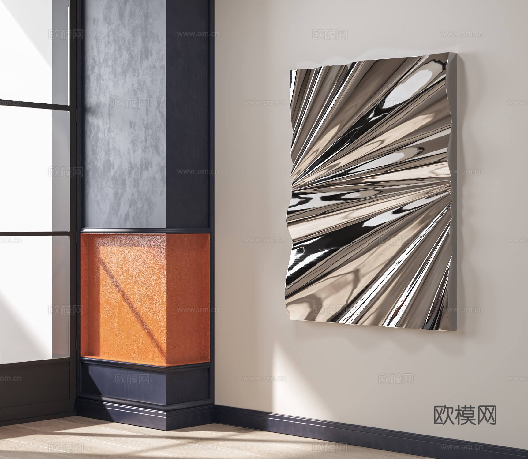 现代金属墙饰 装饰墙饰 创意墙饰3d模型