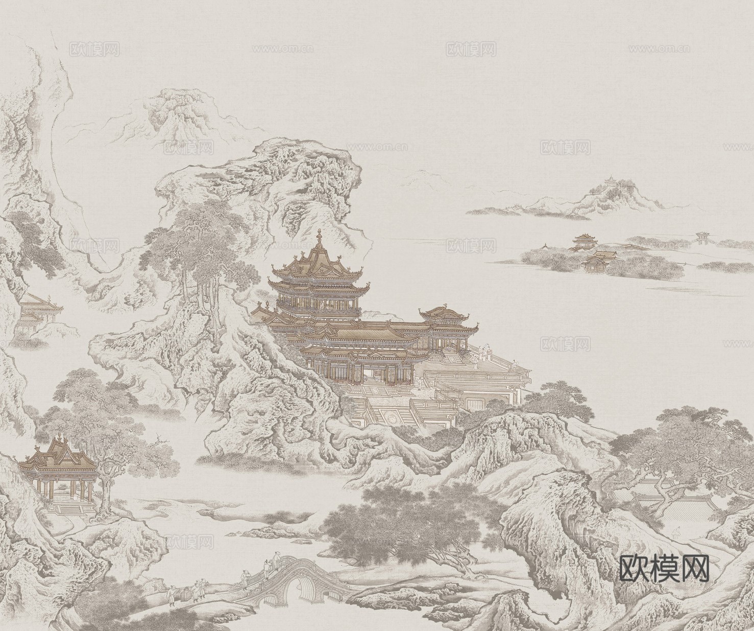 新中式山水装饰画
