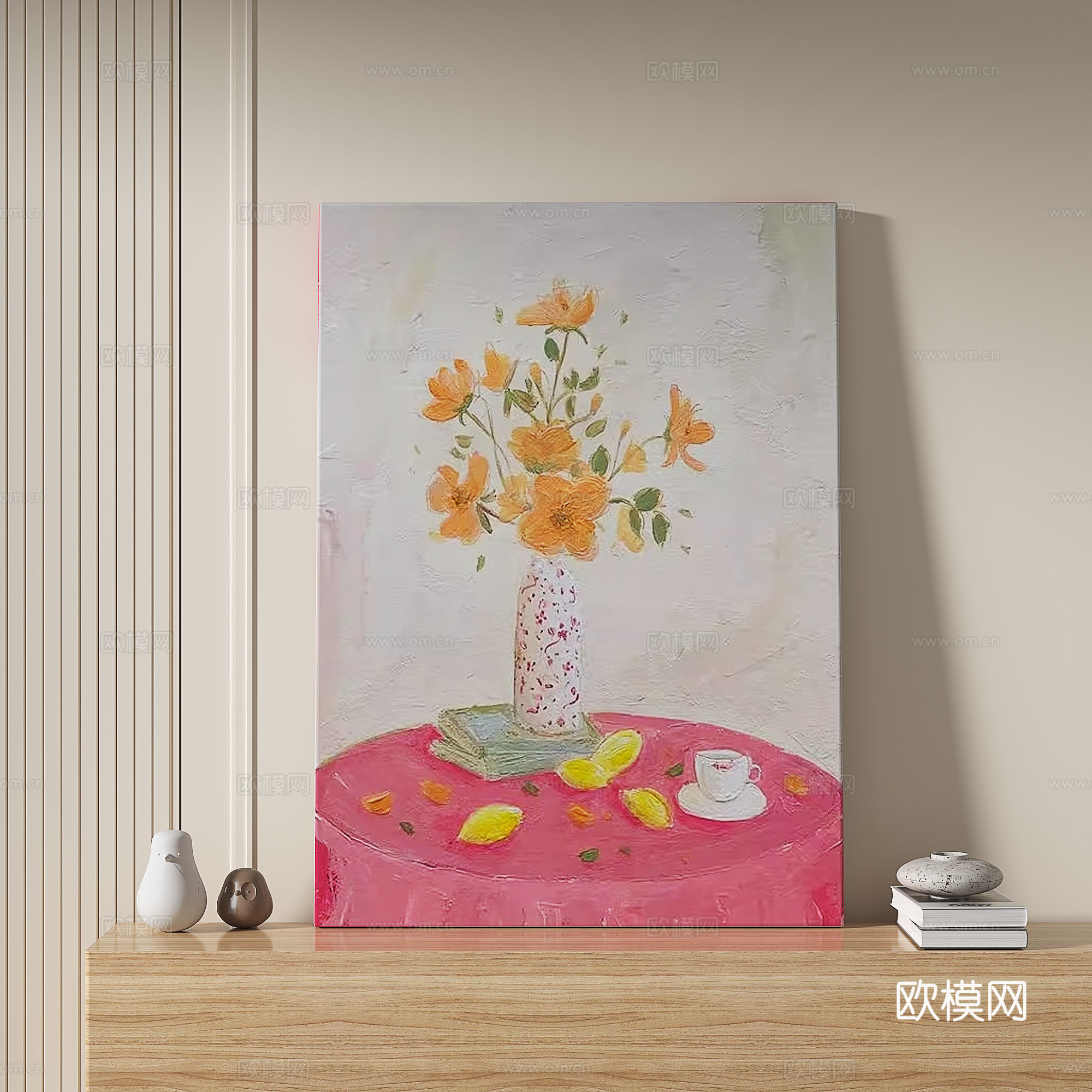 现代，复古，油画，装饰画3d模型