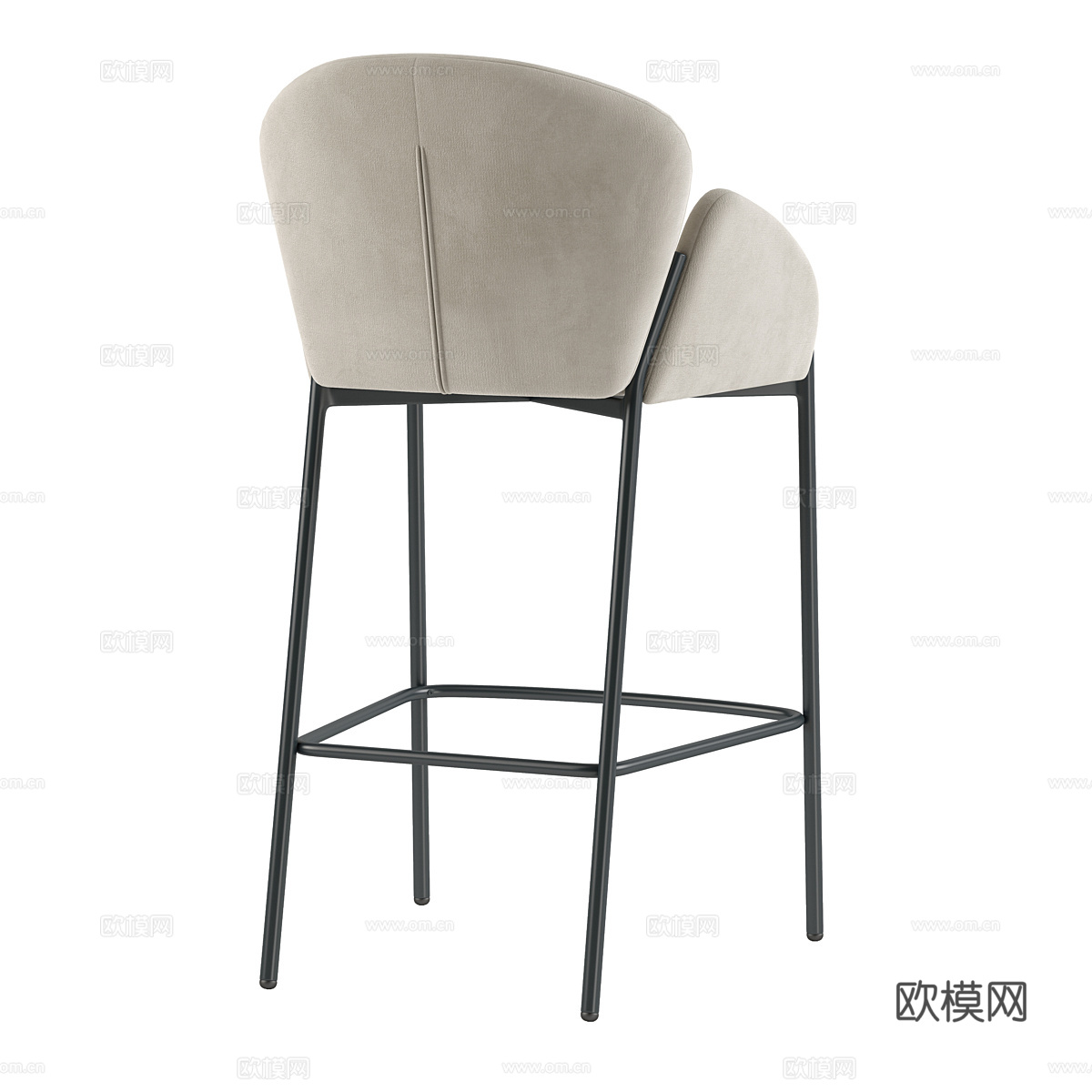 现代意式 Melia 吧椅3d模型下载（渲染图2）
