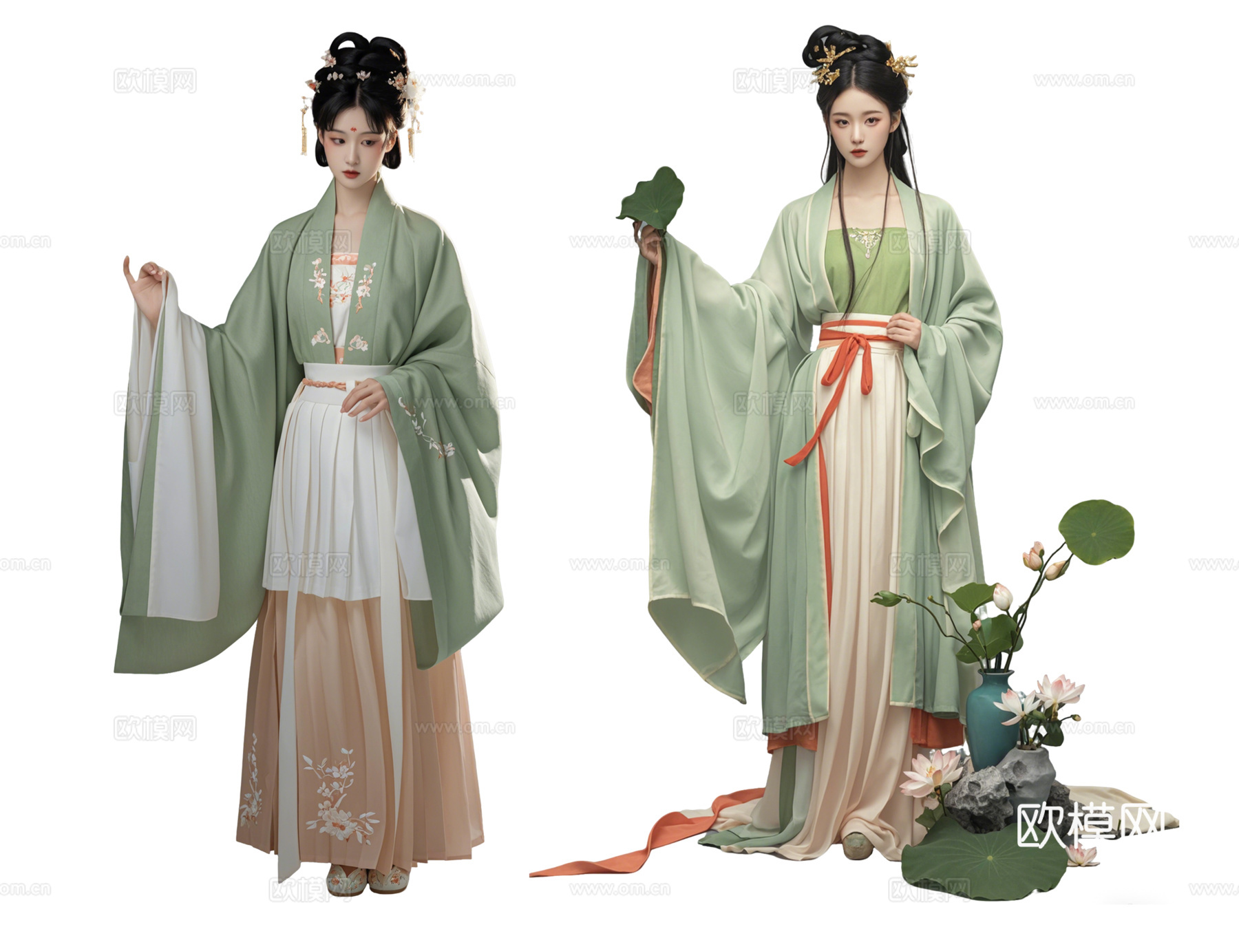 PS免抠古装美女 古典美人 古风美女 古装人物 女人