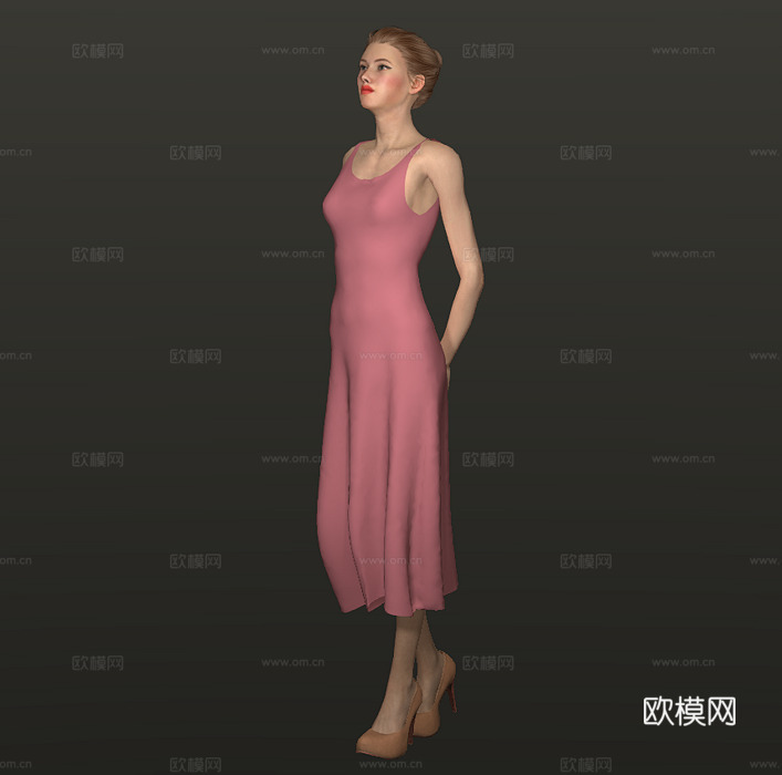 现代 女人 美女3d模型