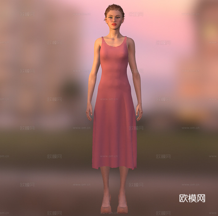 现代 女人 美女3d模型