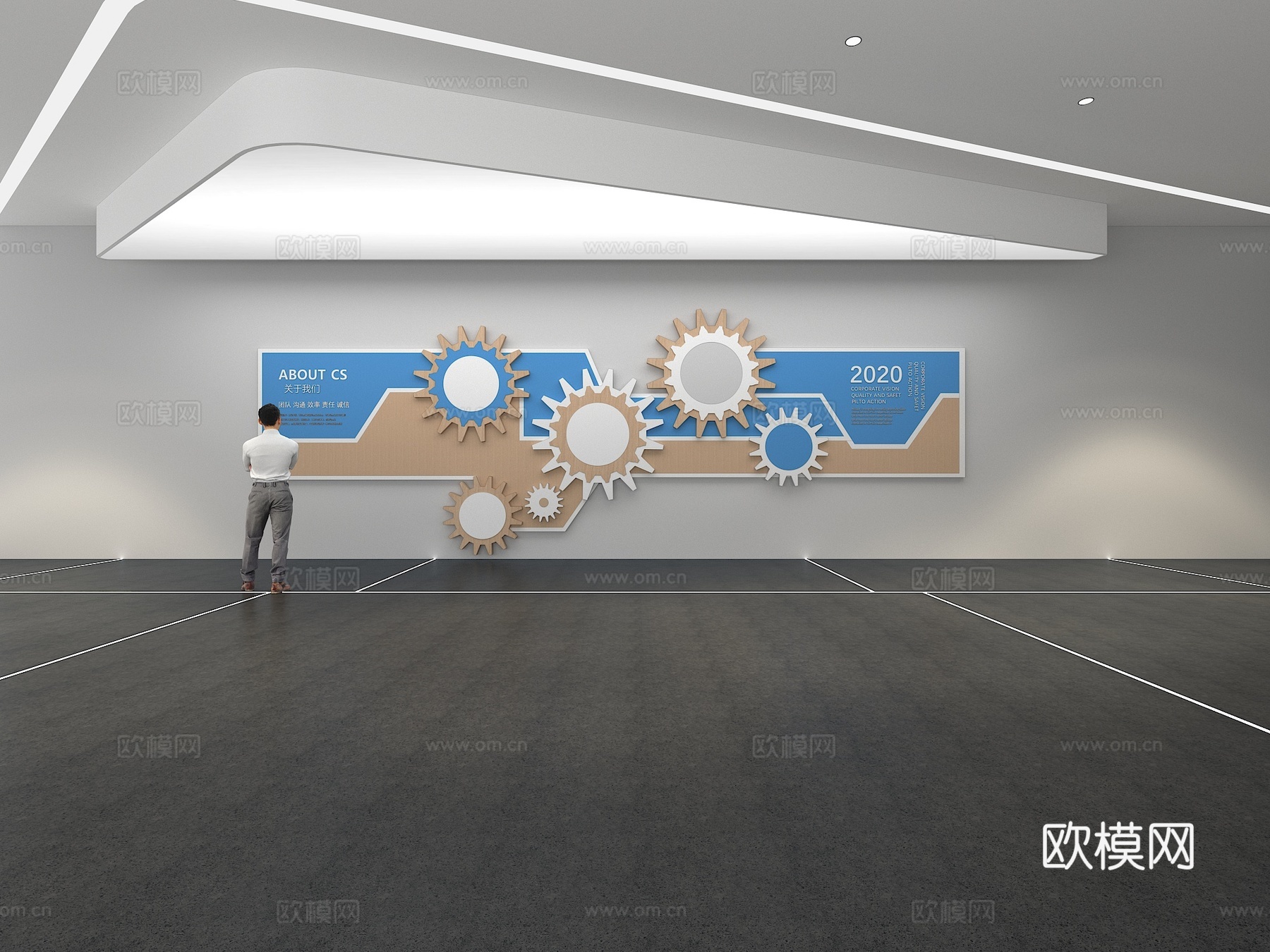 文化墙 企业文化墙 展示墙 教室 展厅 校园文化 走廊3d模型下载