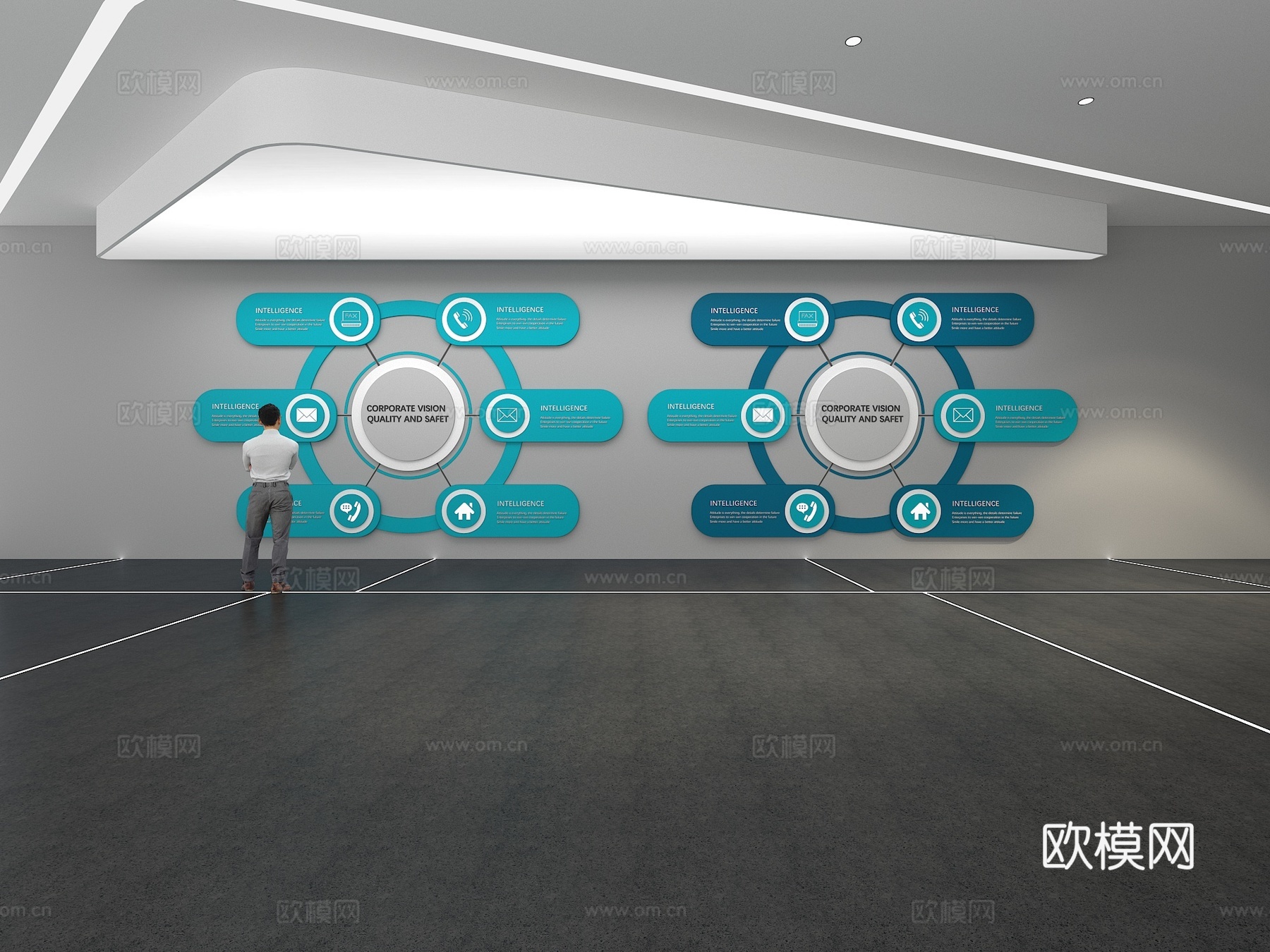 文化墙 企业文化墙 展示墙 教室 展厅 校园文化 走廊3d模型下载