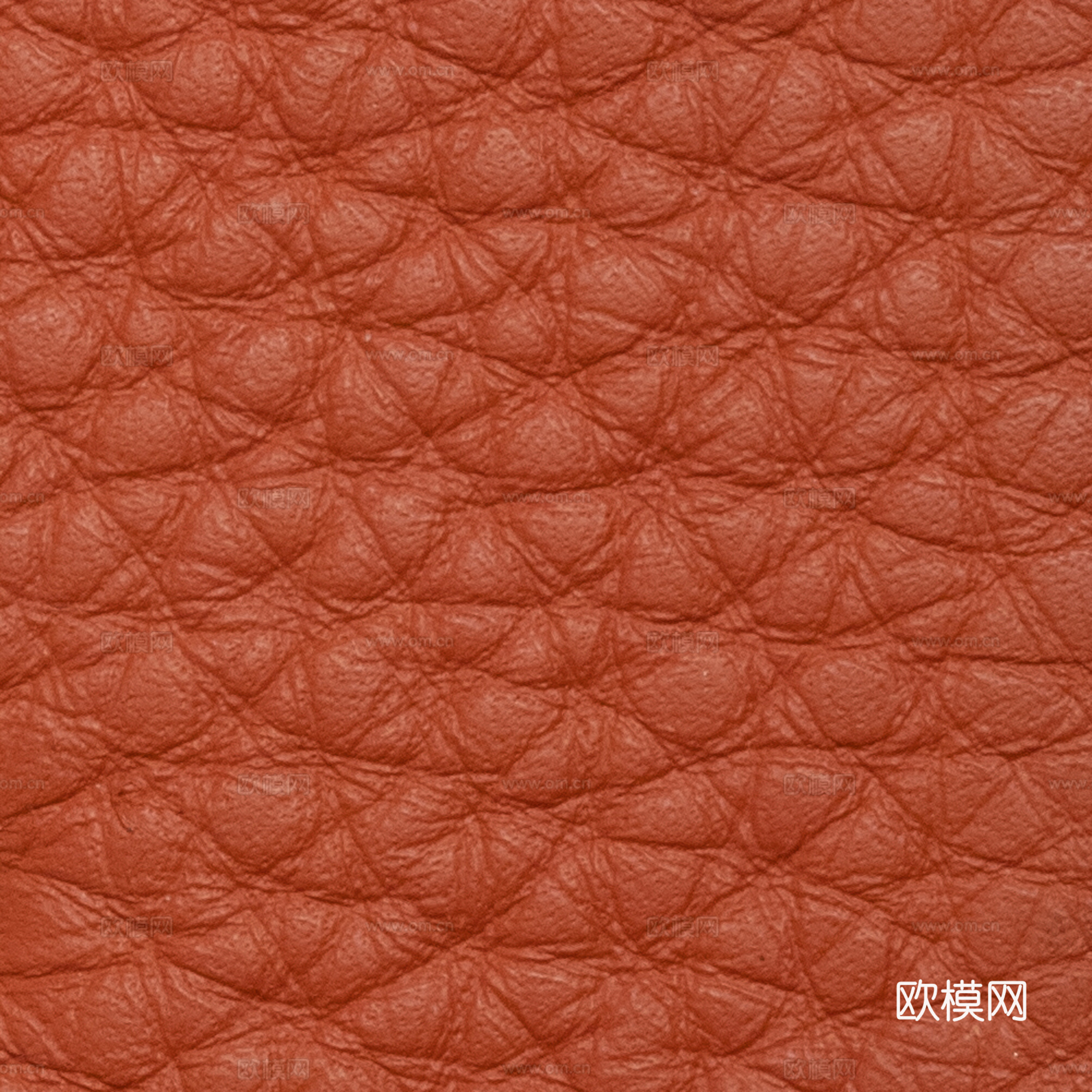 红色粗纹皮革