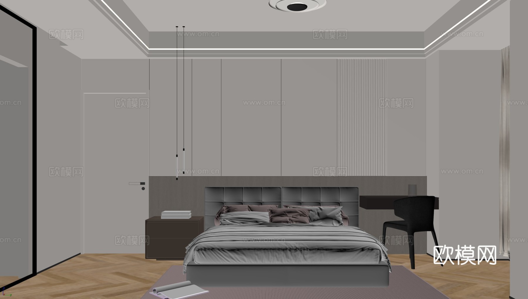 主卧su模型下载（渲染图3）