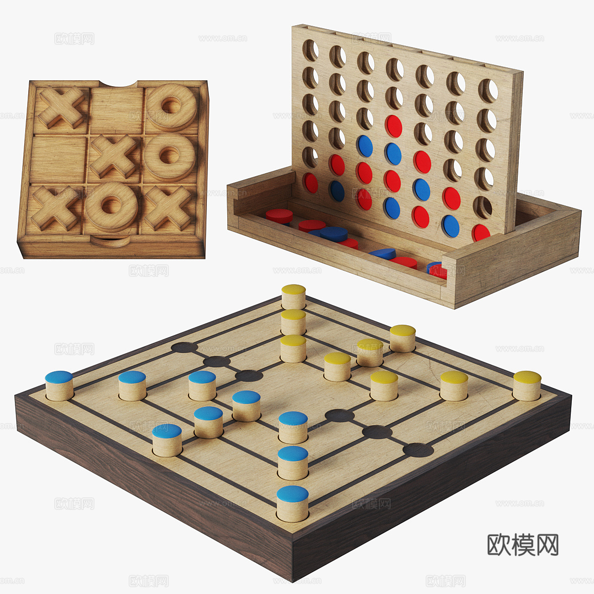 象棋 棋盘3d模型