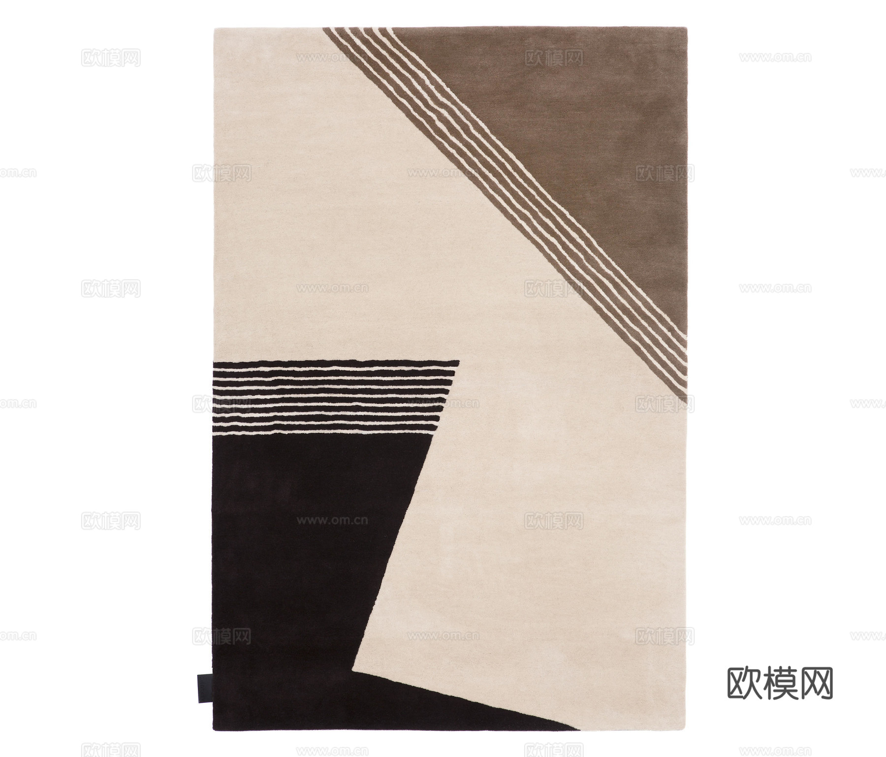 黑棕几何地毯