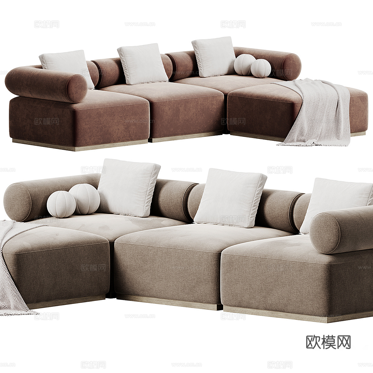 现代意式 Cellina 组合沙发3d模型