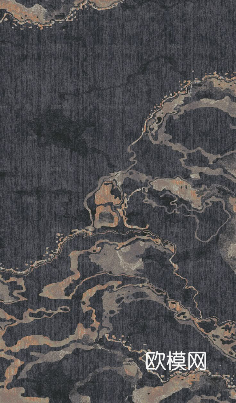 现代毛绒地毯   无缝泼墨地毯  几何抽象地毯   地毯