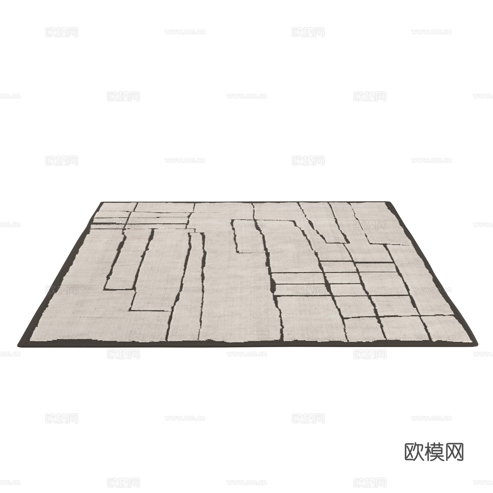 新中式 Torin 羊毛地毯3d模型