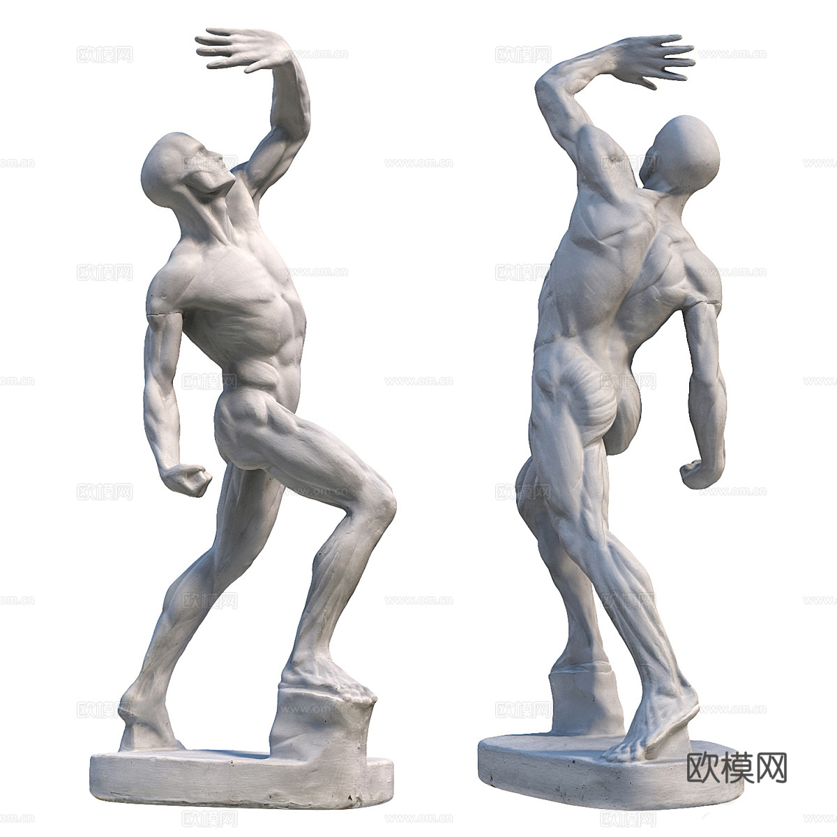 现代意式 Ekorshe 男性人物雕塑3d模型