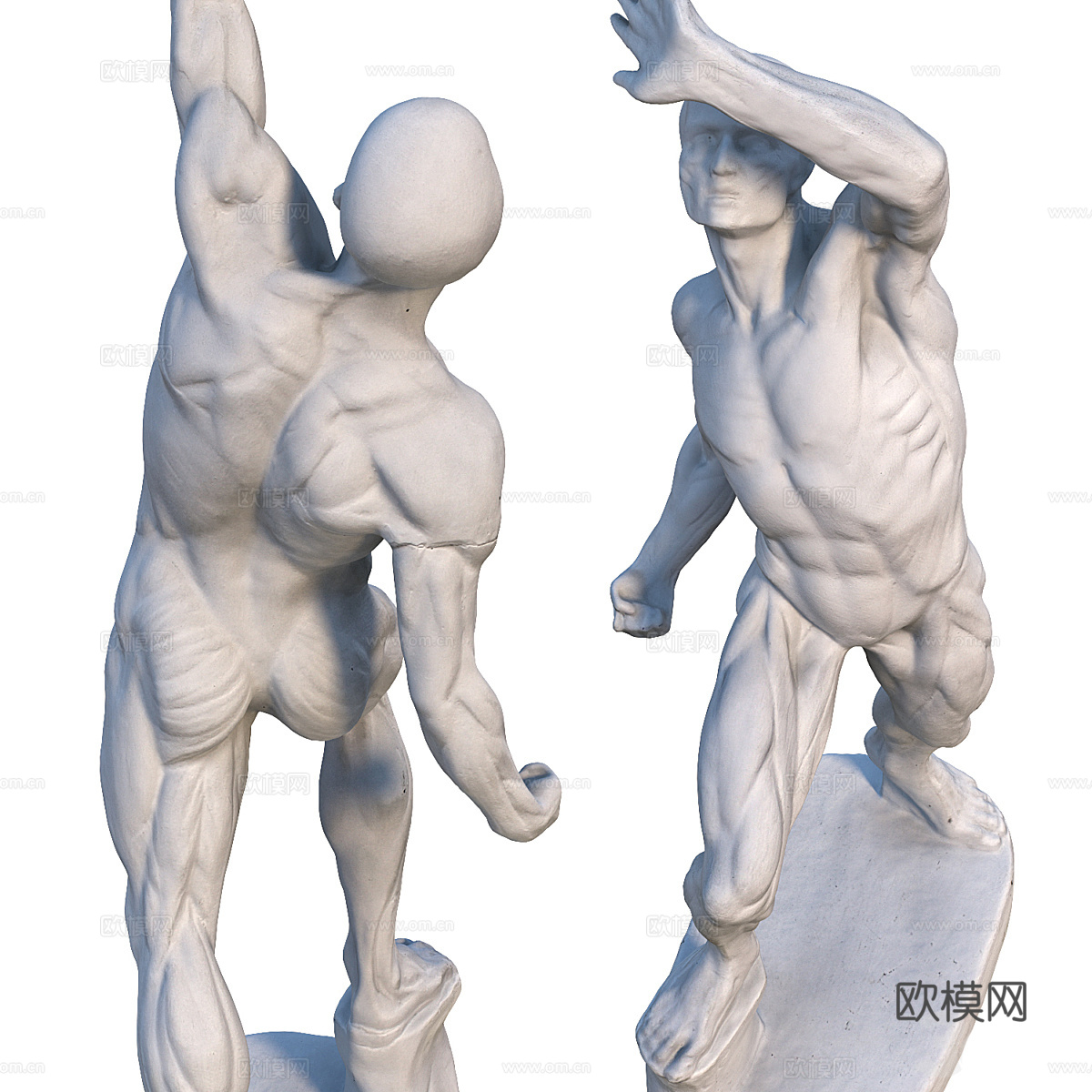 现代意式 Ekorshe 男性人物雕塑3d模型