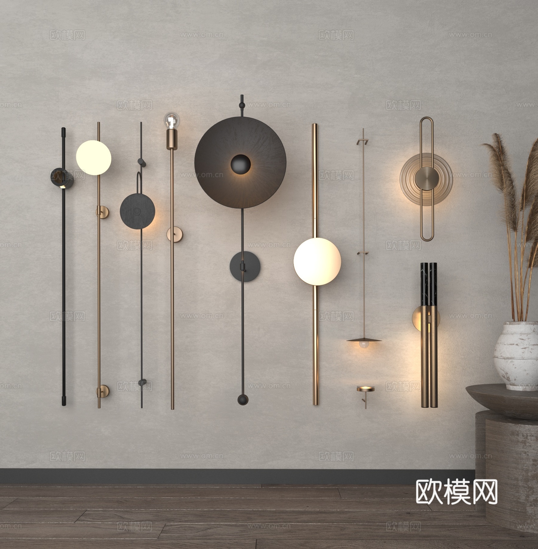 壁灯3d模型下载