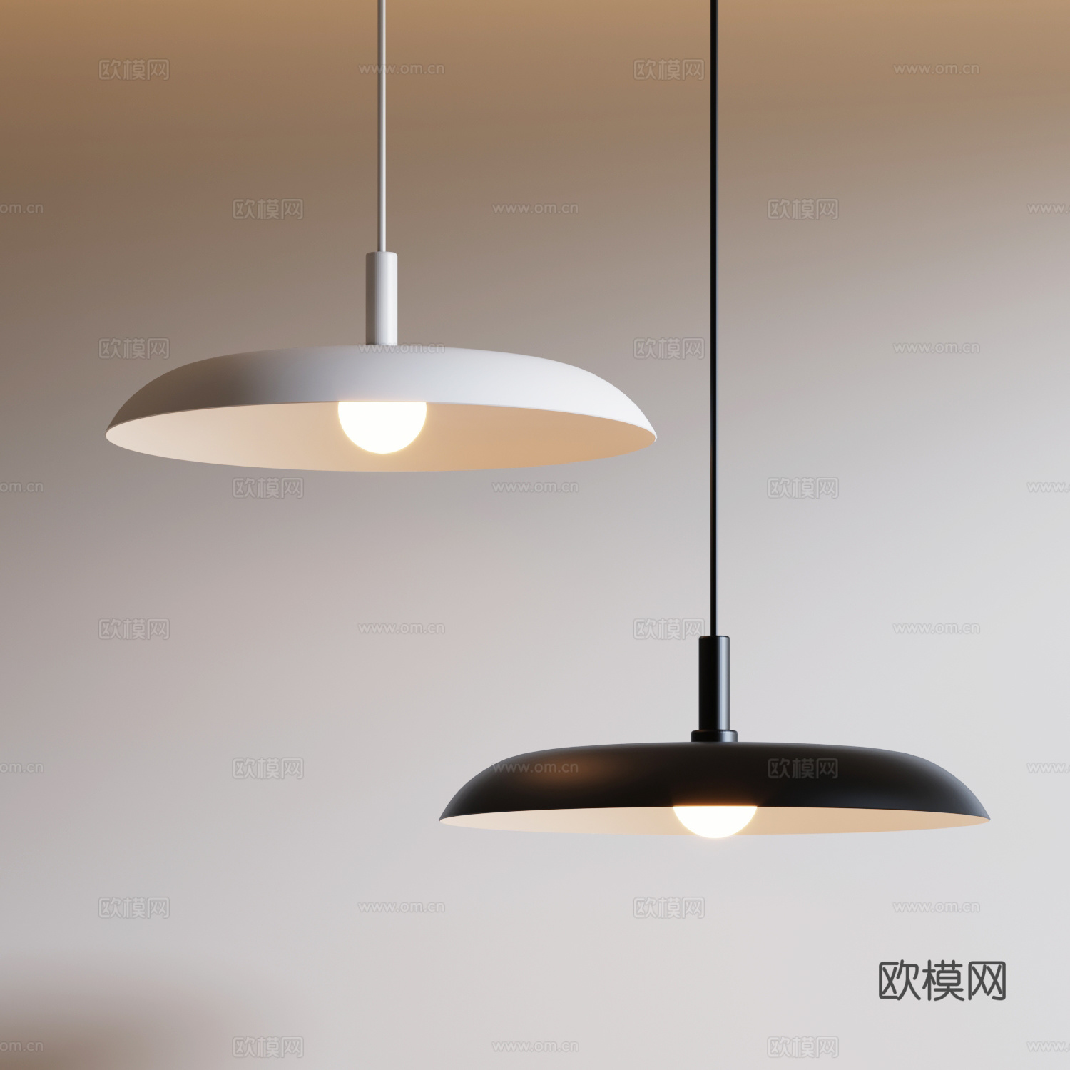 现代吊灯 金属吊灯 轻奢吊灯 极简吊灯3d模型