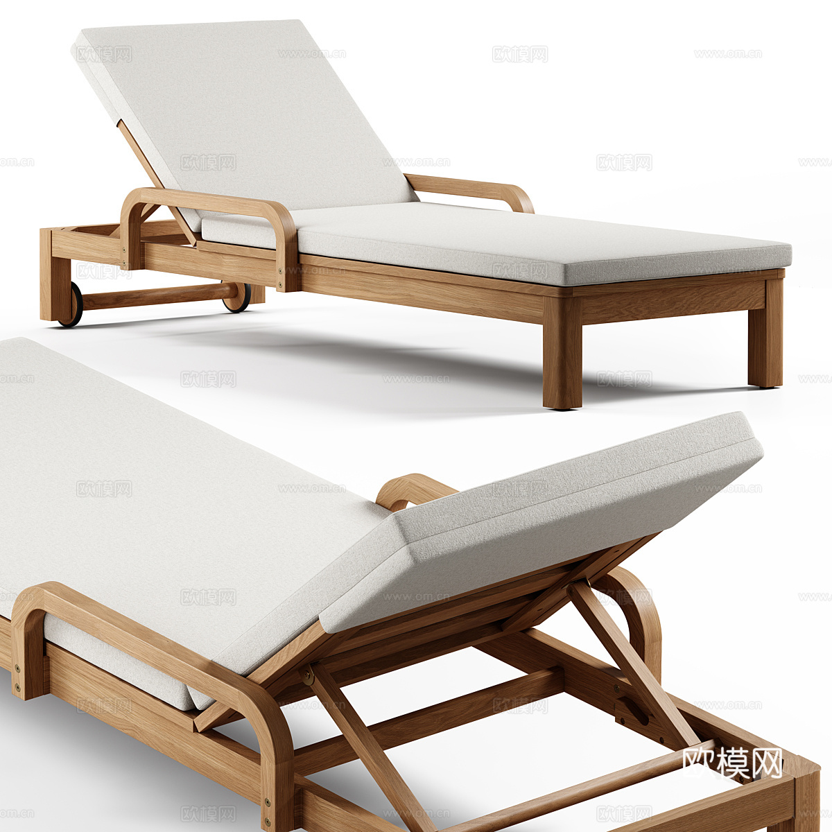 Kave Home - Sonsaura 日光浴躺椅3d模型