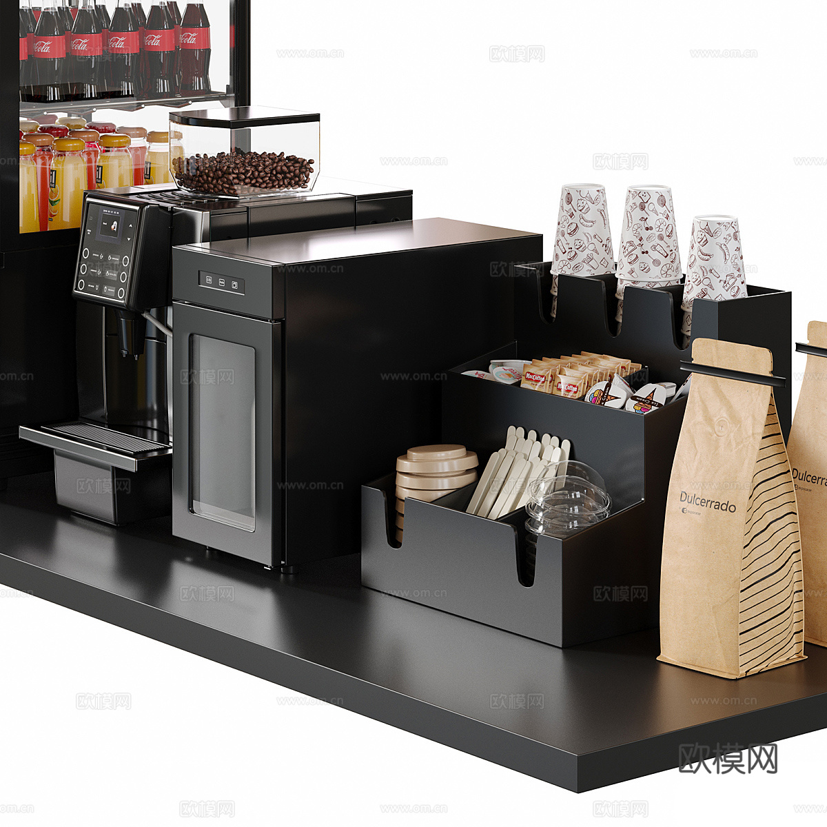 现代 咖啡厅设备3d模型下载（渲染图4）