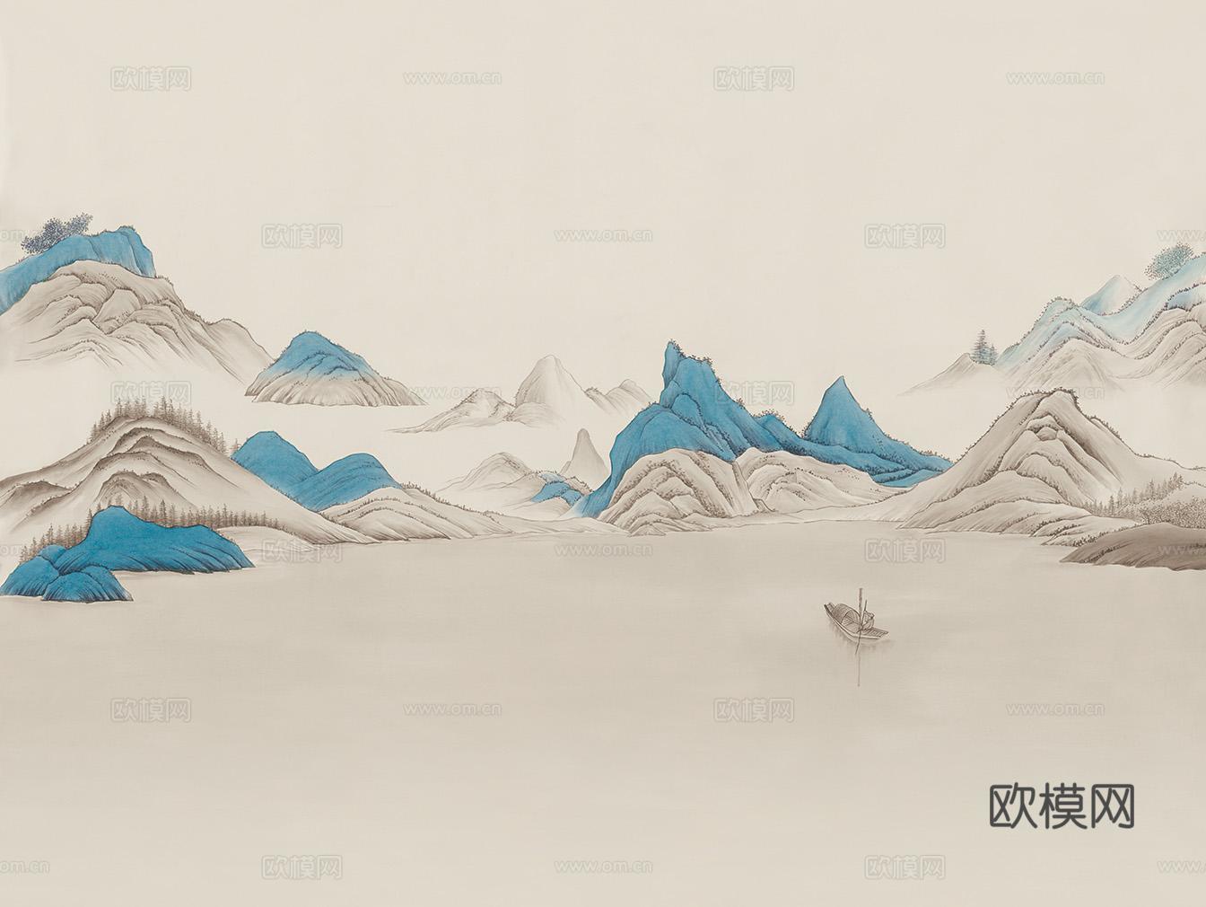 新中式山水画水墨装饰画