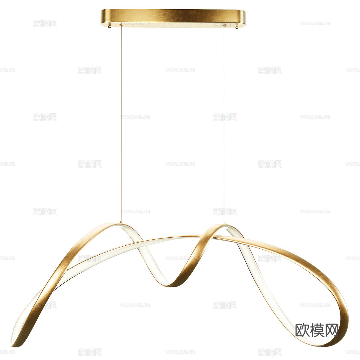 现代轻奢线性装饰吊灯3d模型