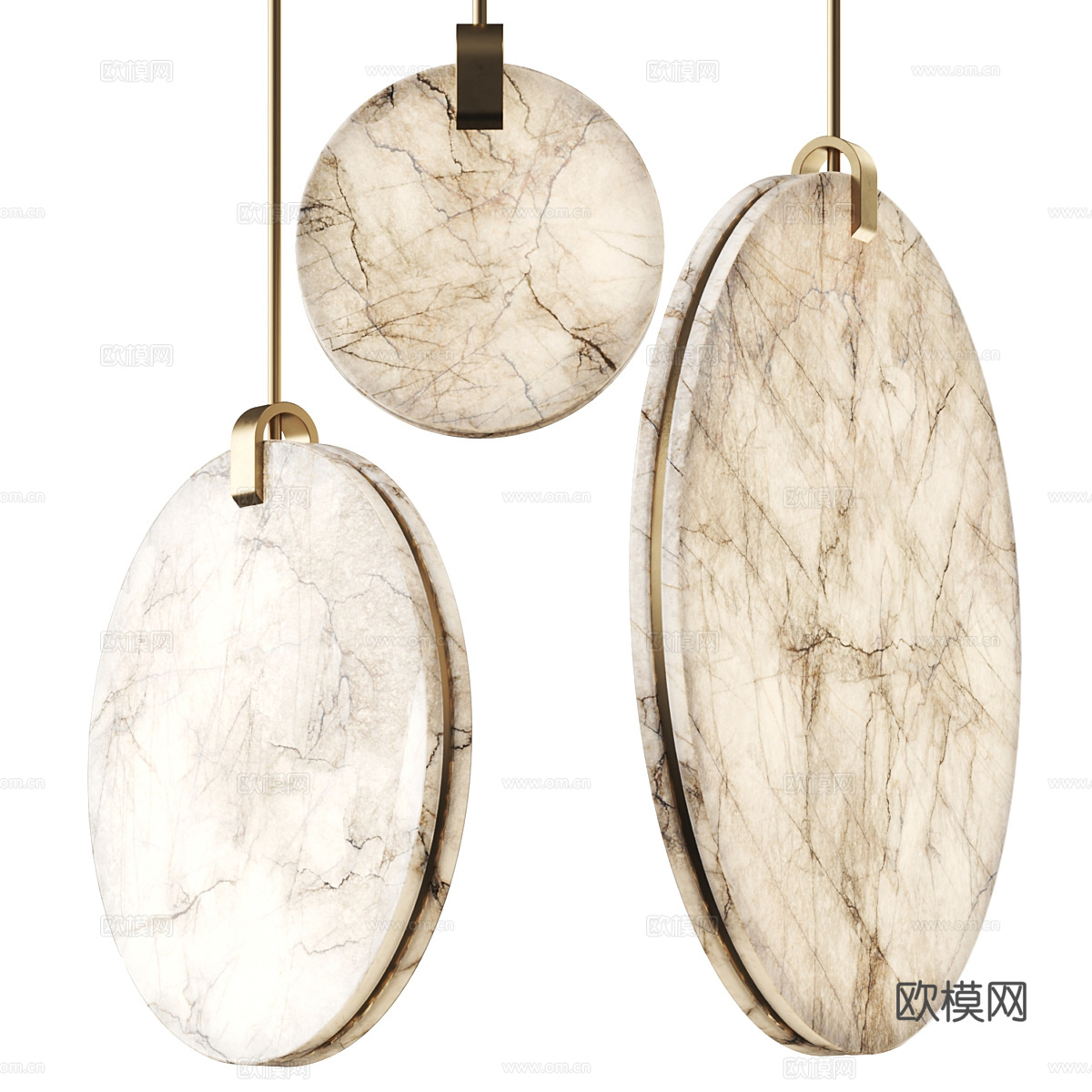 新中式轻奢装饰小吊灯3d模型