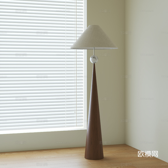现代中古落地灯3d模型下载