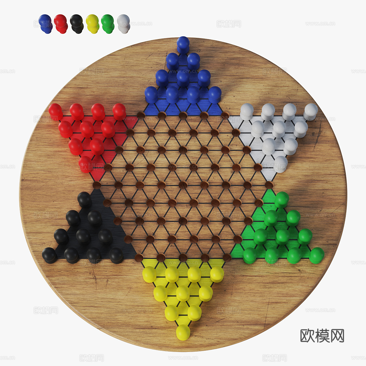 象棋 棋盘3d模型